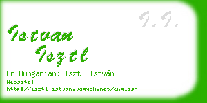 istvan isztl business card